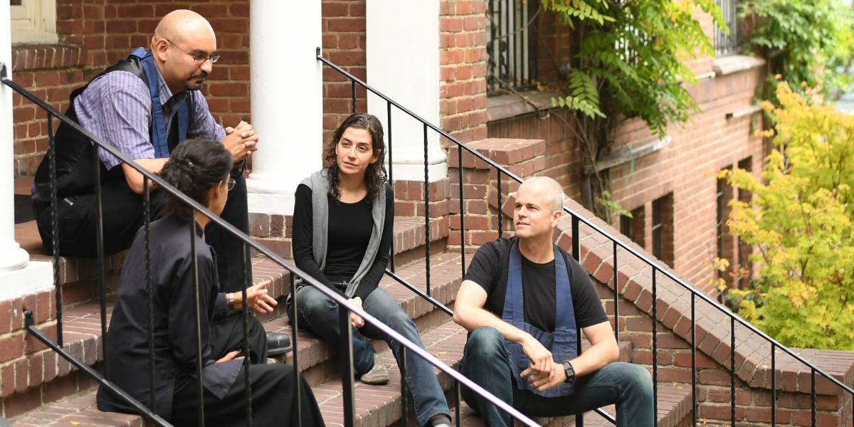 Group of people talking 