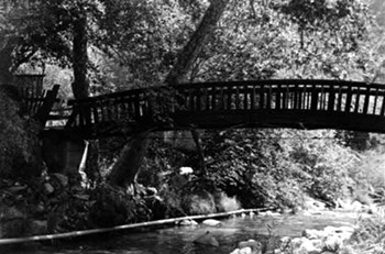 Arched bridge construction