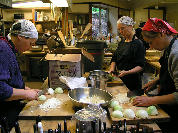 Green Gulch Farm Kitchen Apprentices at work